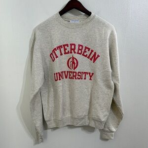 OTTERBEIN UNIVERSITY Champion Sweatshirt Small Gray Red Collegiate